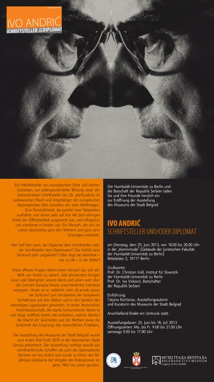 Ivo Andrić Plakat Ausstellung